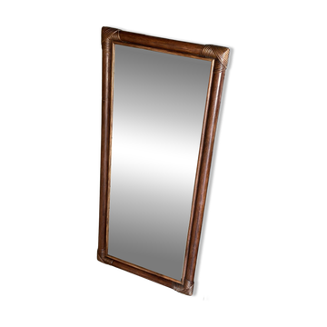 Vintage bamboo mirror