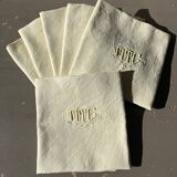 Lot of 6 old monogrammed table napkins
