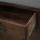 Antique English oak commode dating from the late 18th century.