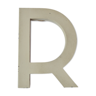Lettre d'enseigne A vintage en zinc