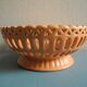 Old basket bowl earthenware vintage decorative earthenware basket