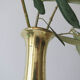 Lot of two brass soliflore vases