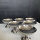 Set of 6 vintage stainless steel ice cream bowls