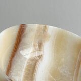 Bowl, alabaster pocket bowl with lid