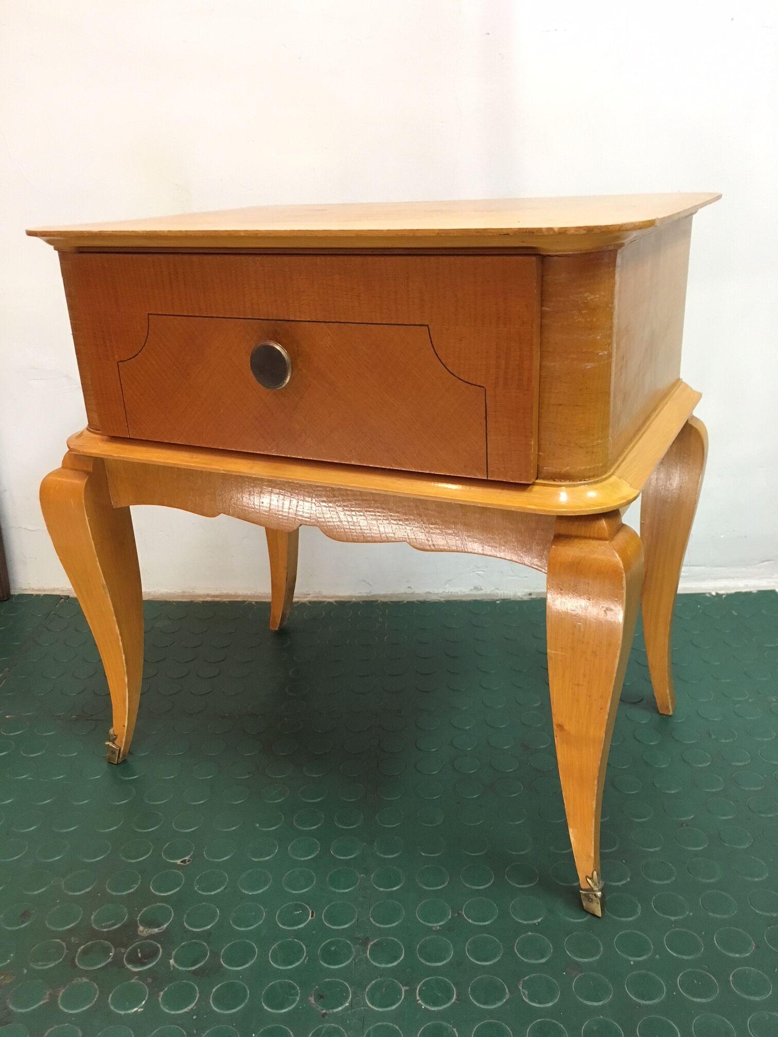 Bedside cabinet 60s light wood