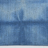 Shades of blue flatweave vintage rug 359x269cm
