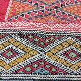 Multicolored Berber carpet in wool 102x215cm