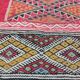 Multicolored Berber carpet in wool 102x215cm