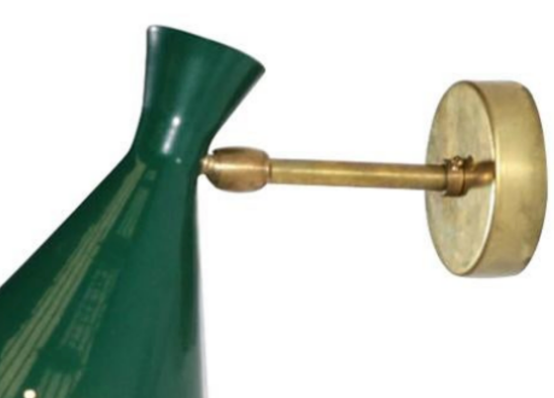 Pair of wall light apply cocotte green duck