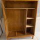 Vintage wardrobe with compass feet, sliding doors