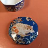 Pill box earthenware decoration cat