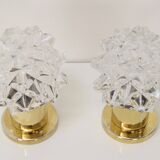 Pair of Design Table or Wall Lamps by Preciosa, Kamenicky Senov, Czechoslovakia, 1960's.