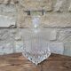 Old square crystal carafe with a stopper, 1 litre.