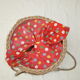 Vintage rattan basket for knitting and work