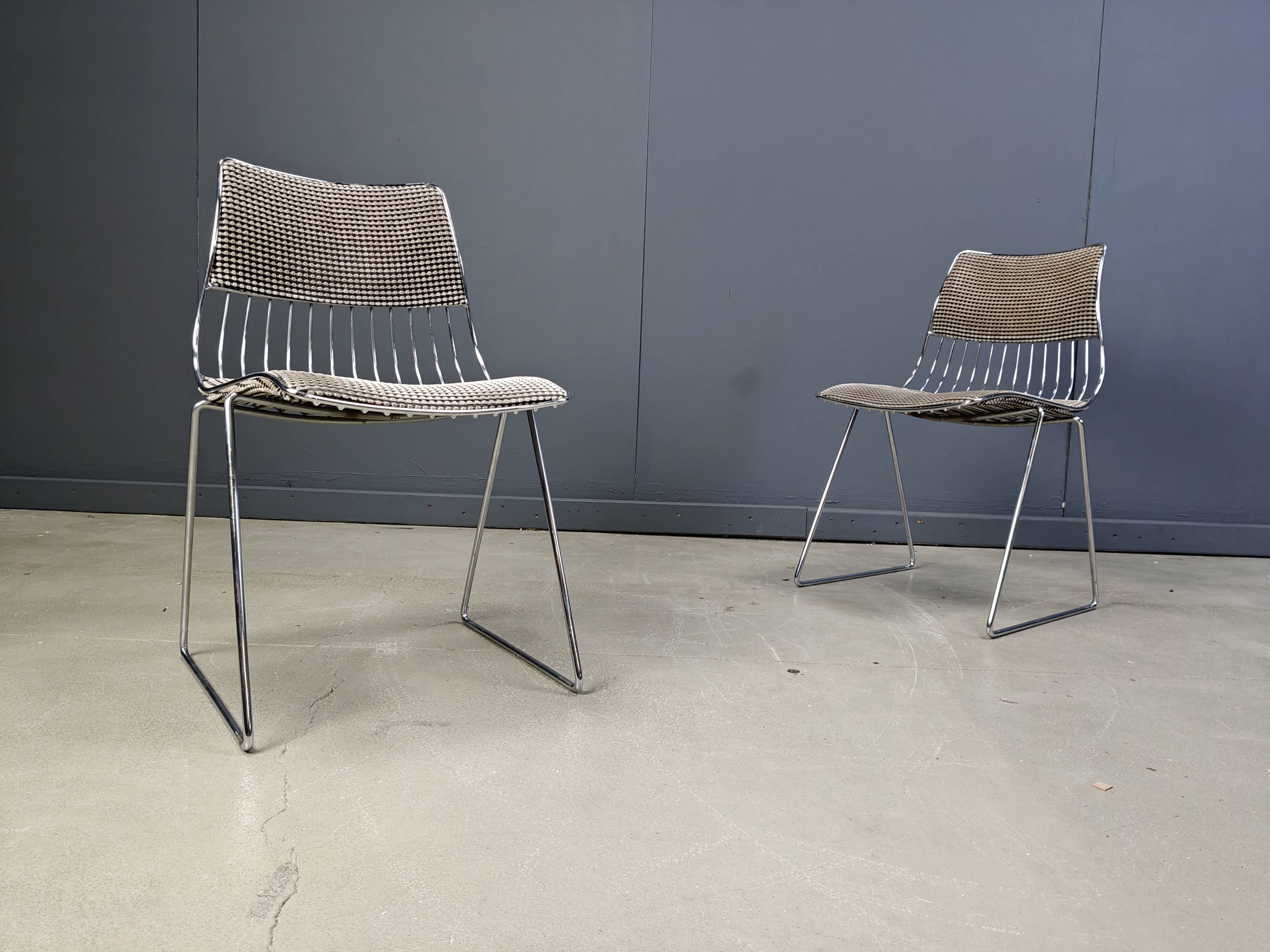 Set of 4 stacking dining chairs by Rudi Verelst for Novalux, 1970s