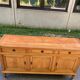 Louis XVI solid oak sideboard with 3 doors and 3 drawers, 175 cm