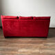 Vintage 3 Seat Red Velour Sofa, Ikea 1990s