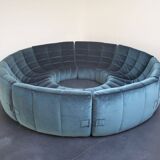 Rare and Exceptional 'Gilda' Circle Sofa in Velvet by Michel Ducaroy, 1972