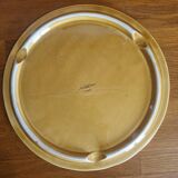 Vintage earthenware trivet from Sarreguemines Barbotine woven basket