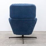 Fauteuil pivotant SITS Amy en tissu bleu