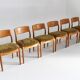 Vintage Danish solid teak dining room chairs Juul Kristensen set of 6