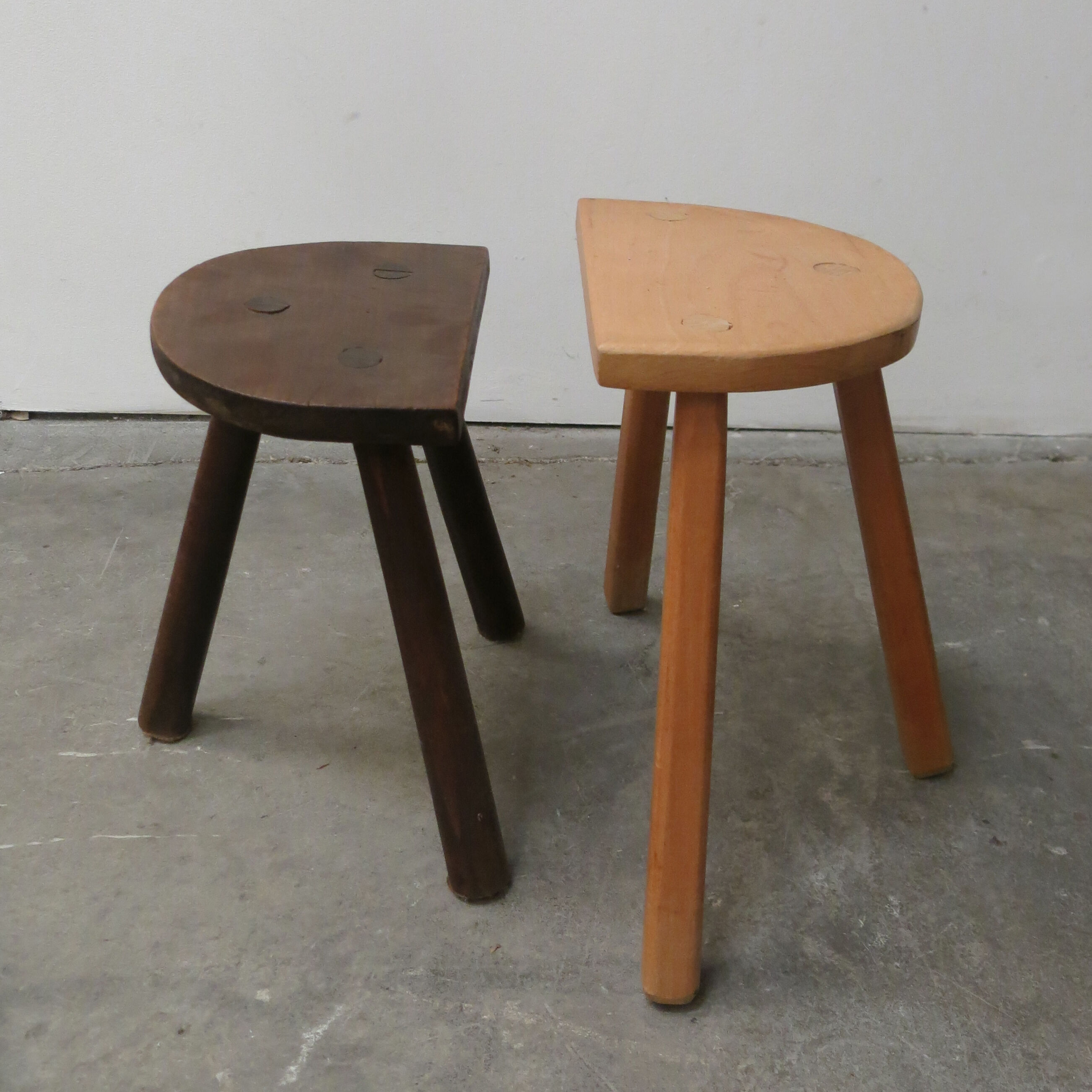 Duo of tripod stools