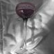 14cl wine glass, Nancy Houillon crystal, lined with amethyst art deco