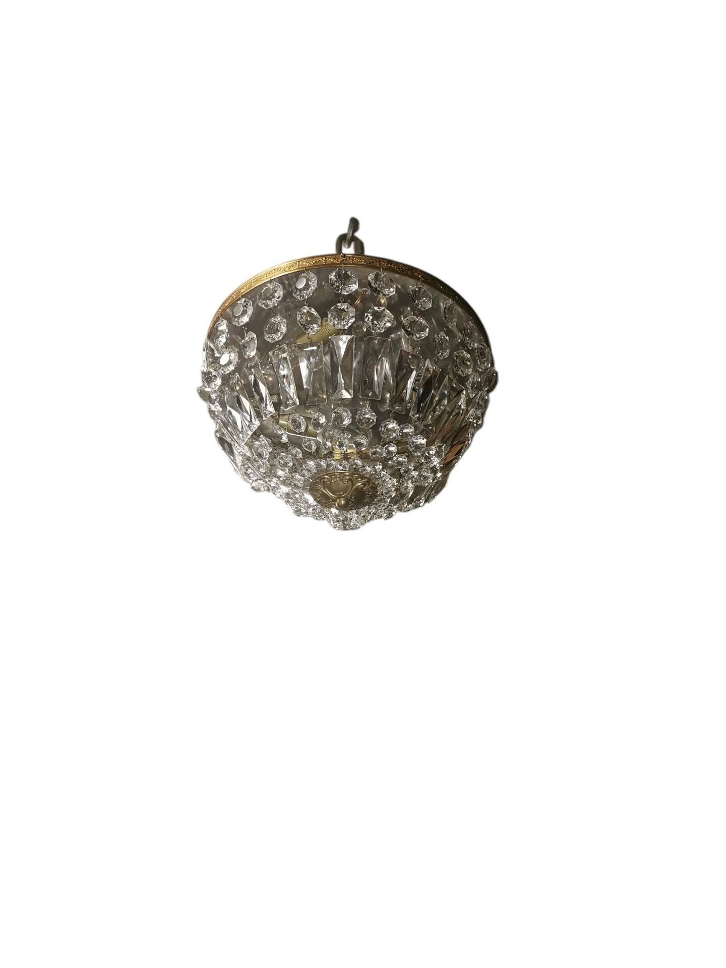 Crystal basket chandelier
