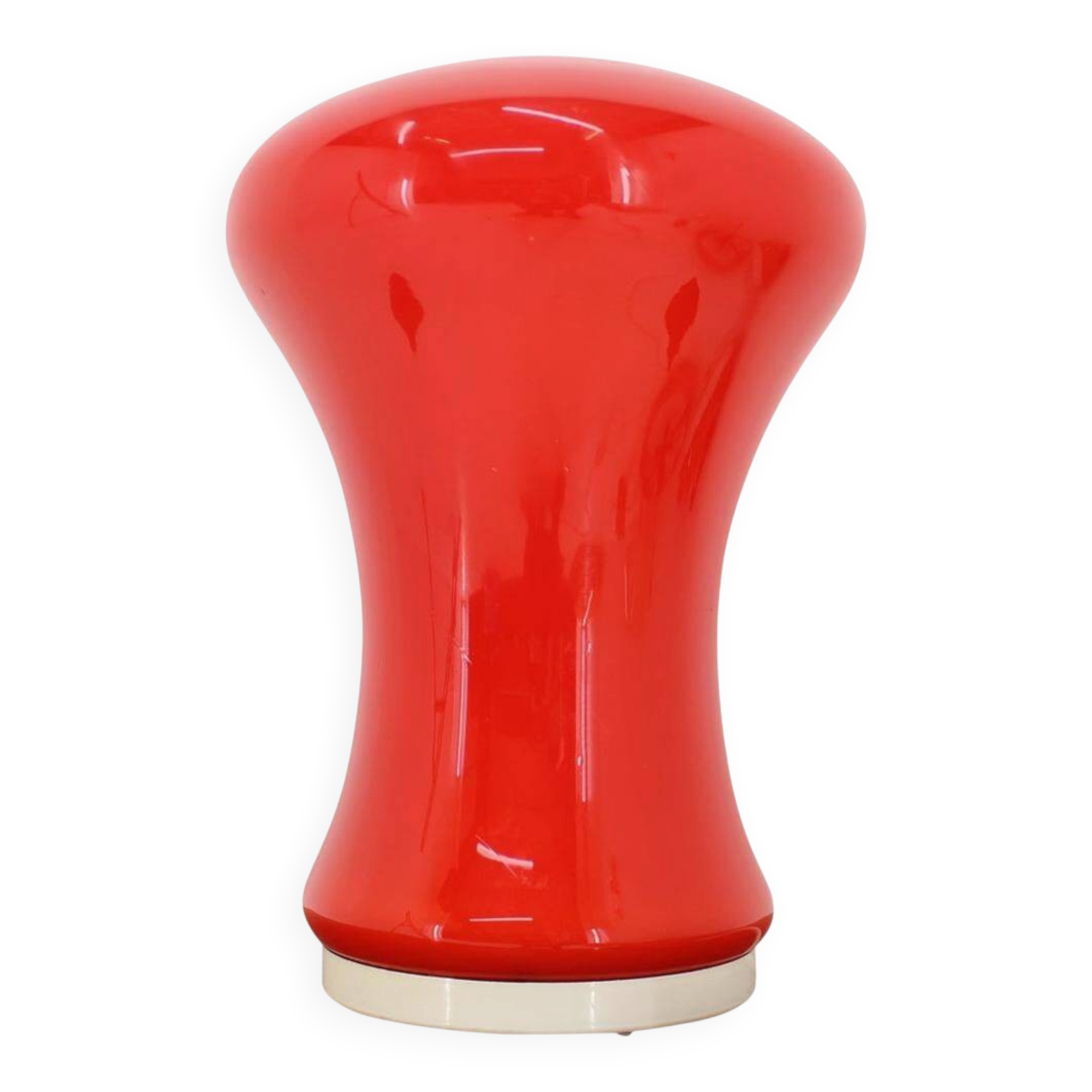 Big Design Red Glass Hotel Table Lamp, 1970s