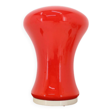 Big Design Red Glass Hotel Table Lamp, 1970s