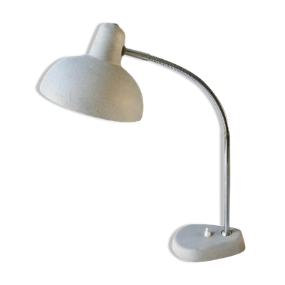 Lampe articulée Aluminor,  en métal gris clair des années 50