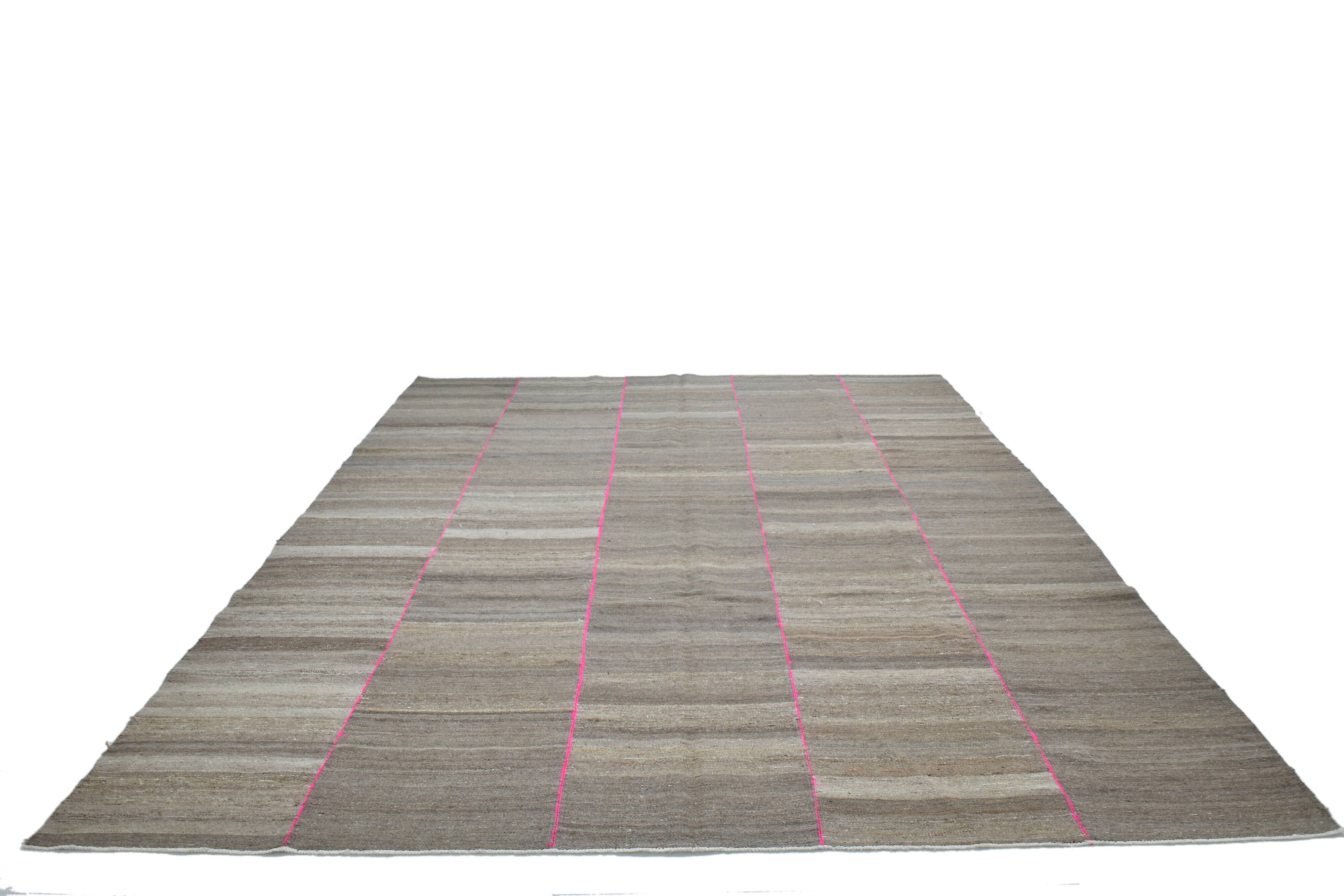 Extra Large Brown Vintage Kilim Rug, 321x370Cm