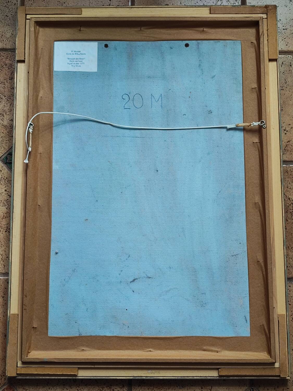 Peinture à l'huile - Bouquet de P. Monnet