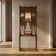 Vintage carved oak hall tree with mirror and coat hooks, early 20th century, 192 × 72 × 24 cm