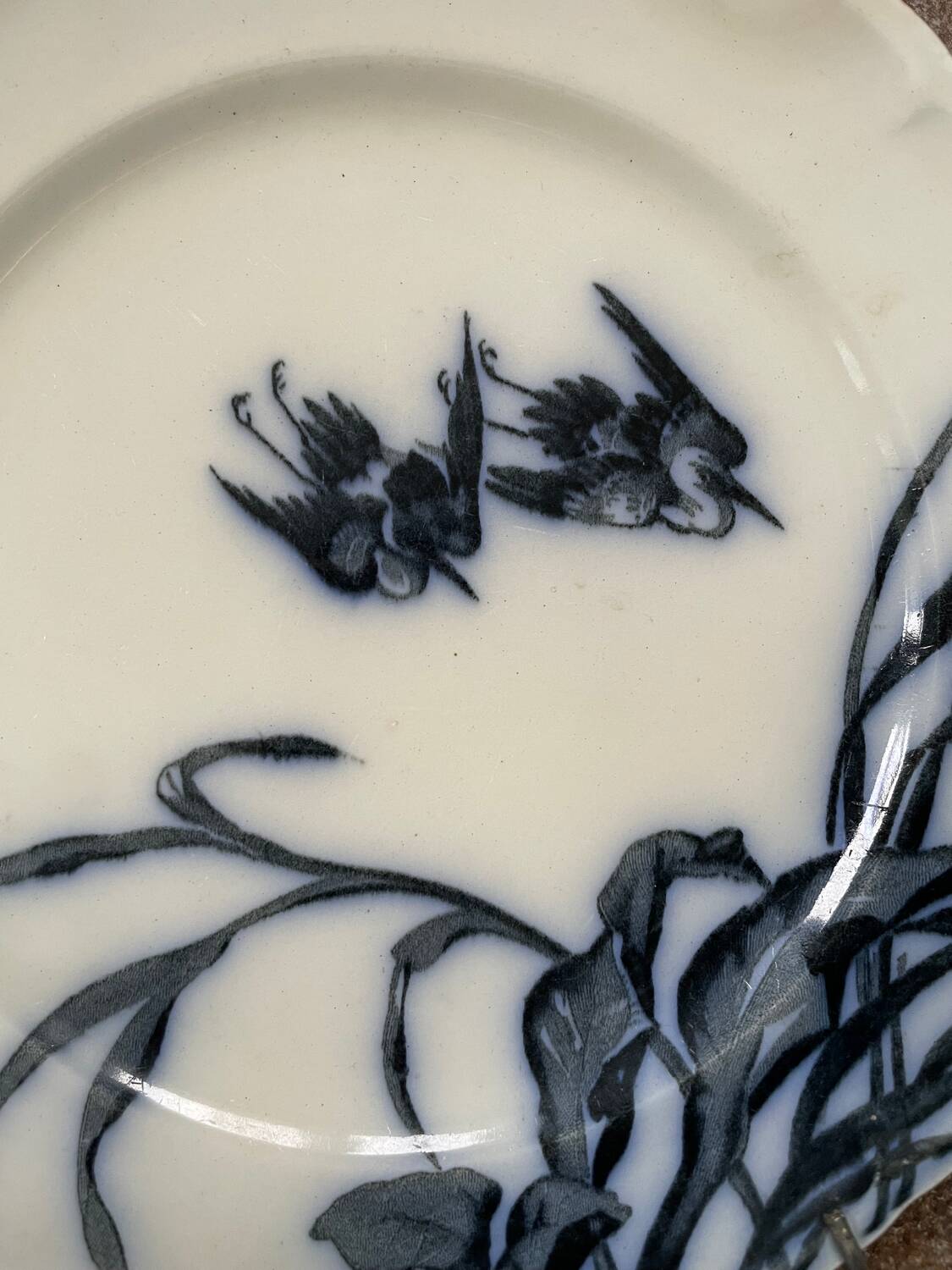 Longwy plate birds Japanese model