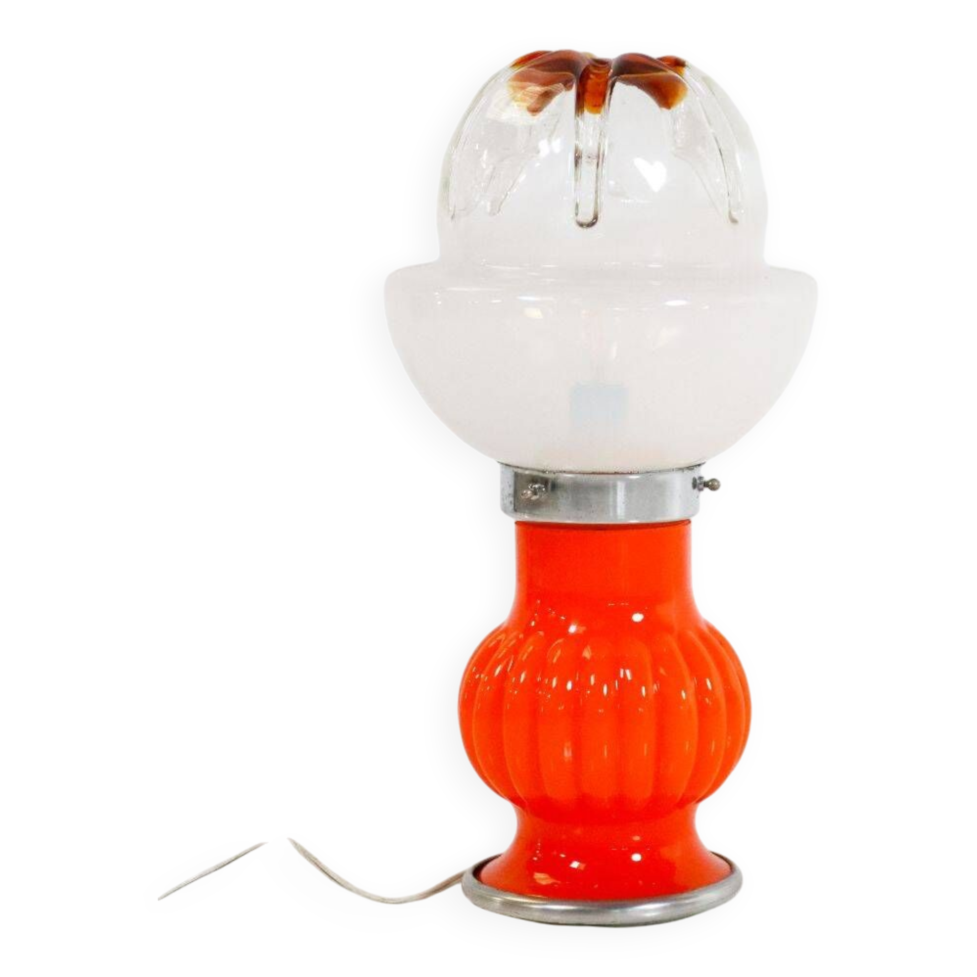 Space Age Italian Glass Table Lamp