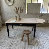 Oval pine farm table with 2m extensions