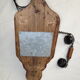 Old wood and metal wall phone
