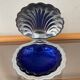 Beurrier vintage coquillage en verre et inox