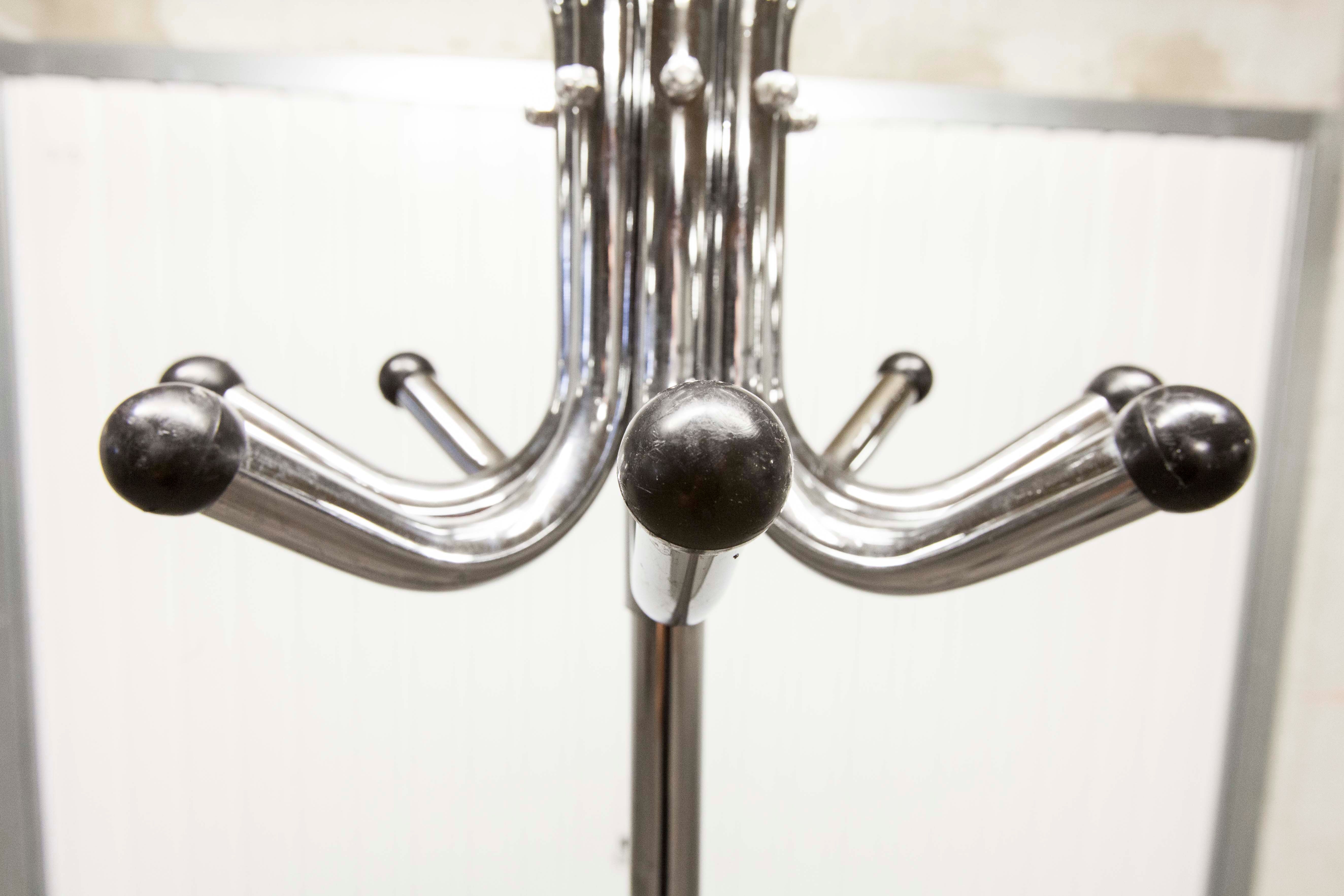 Manail holder parrot metal chrome industrial 1960