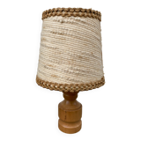 Bedside lamp in wood and wool 1970