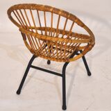 Rattan chair child 60s
