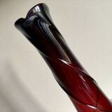 Art deco iridescent crystal vase