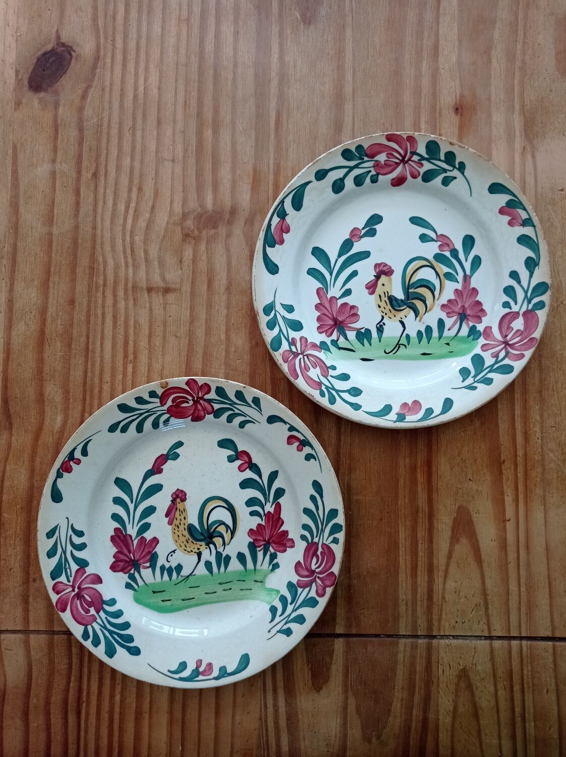 Set of 2 Creil and Montereau plates