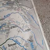 Vintage school map mdi FRANCE The Seine