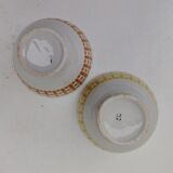 Pair of bowls, Digoin earthenware, geometric design