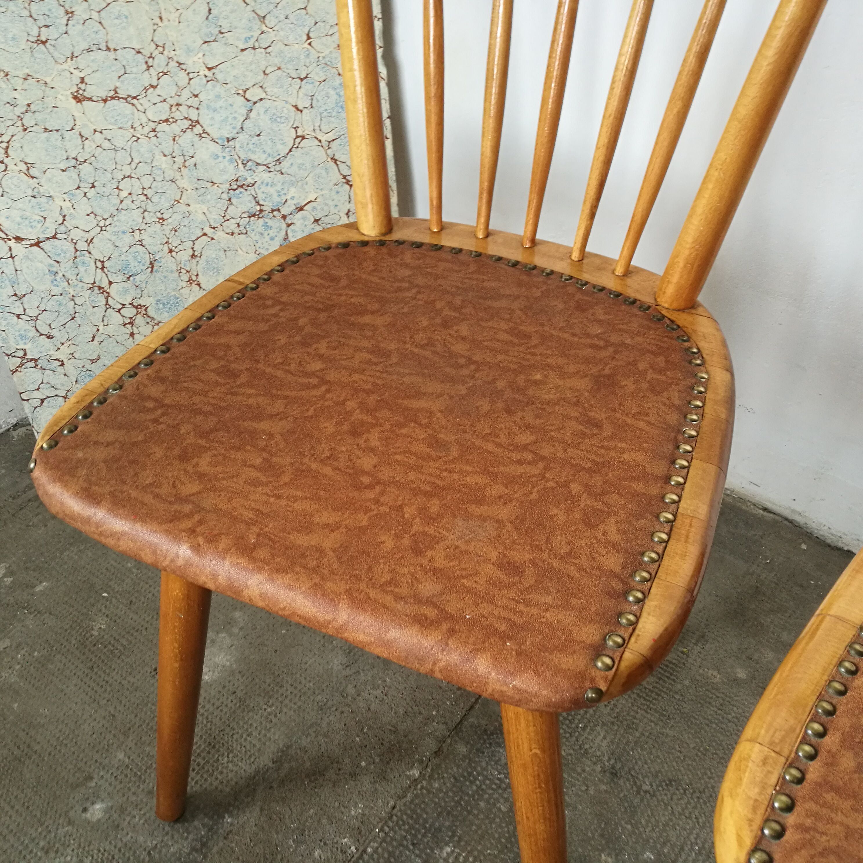 Set of 6 vintage chairs with mismatched bars