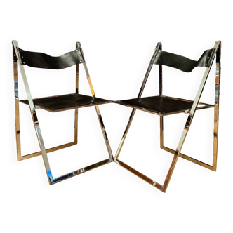 A pair of Elios chairs by Fontoni & Geraci, Italy, 1960s