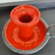 Vintage candle holder in glazed terracotta 70s