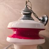 Pendant lamp 1960 to 70 in opaline 2 colors, 30x40